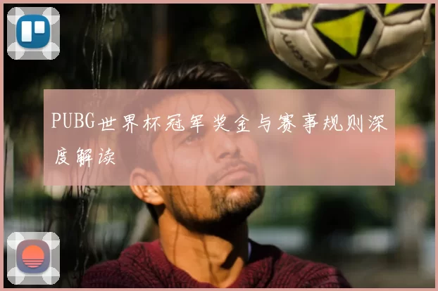PUBG世界杯冠军奖金与赛事规则深度解读